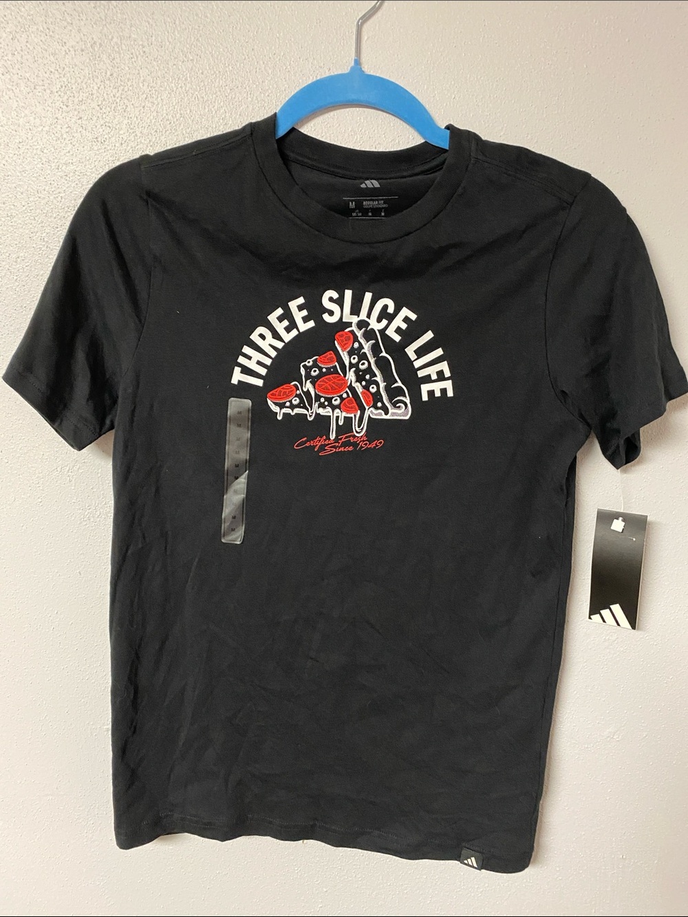 adidas Black 'Three Slice Life' Graphic Tee